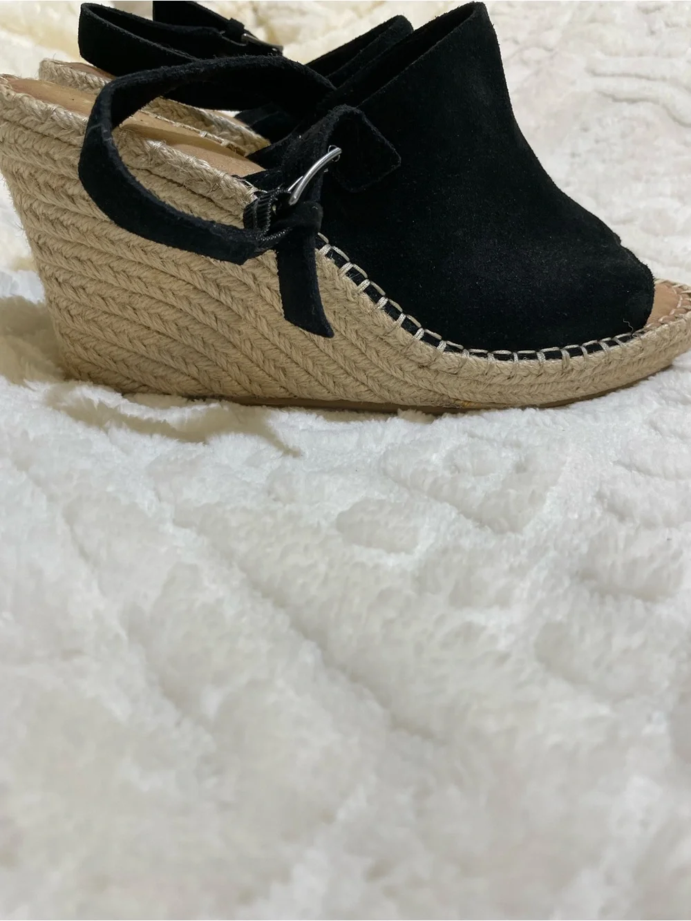 Toms black suede